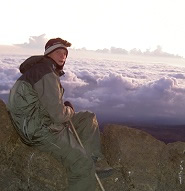 Kilimanjaro trekker resting