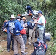 Ready to begin trekking on Lemosho route